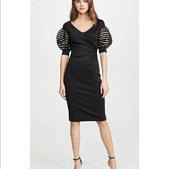 black halo cocktail dresses Black Halo Ally Sheath Dress in Black